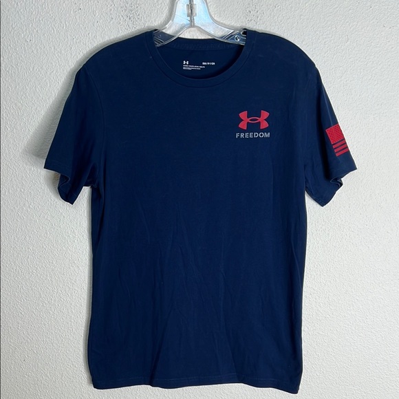 Under Armour Other - Under Armour Navy Blue Freedom T-Shirt. Size Small